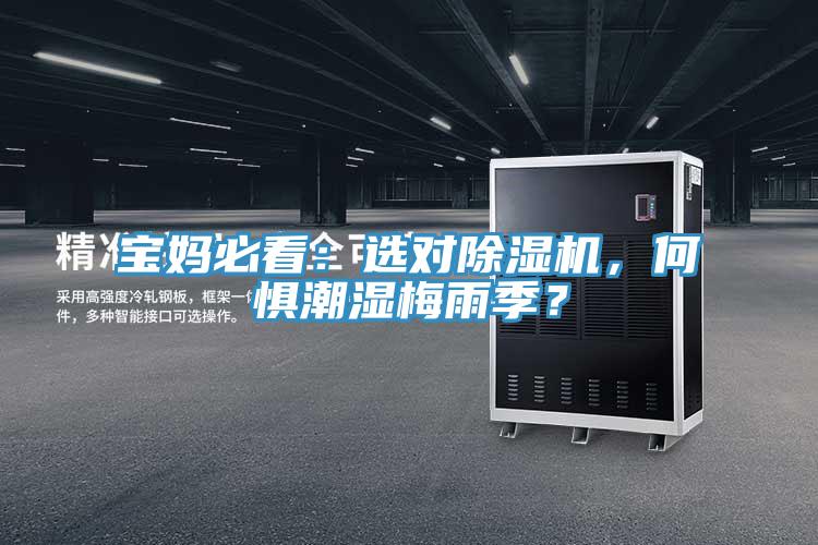 寶媽必看：選對除濕機，何懼潮濕梅雨季？