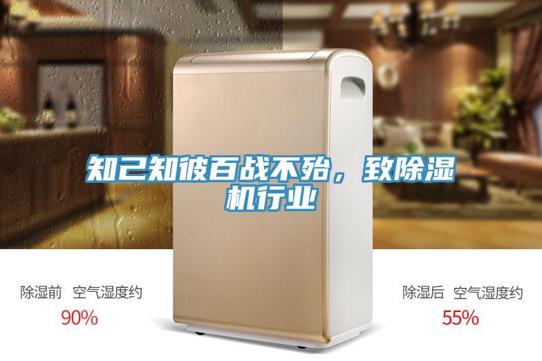 知己知彼百戰不殆，致除濕機行業