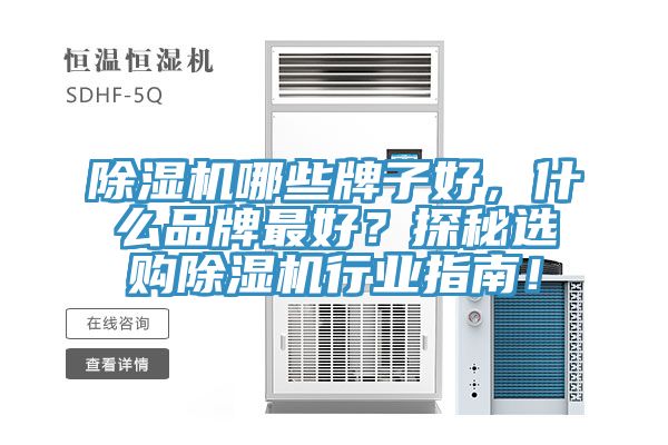 除濕機(jī)哪些牌子好，什么品牌最好？探秘選購(gòu)除濕機(jī)行業(yè)指南！